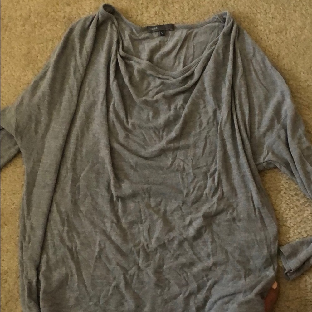 Vince super soft long sleeve tee with droop neck